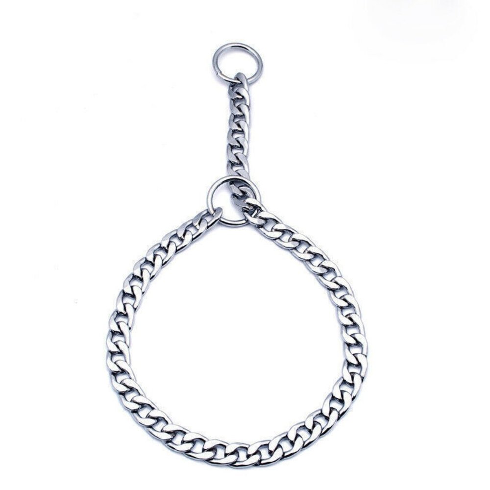 Dog Chain Choke Collar Slip Training Choker Metal Strong Dog P Collar Heavy Duty